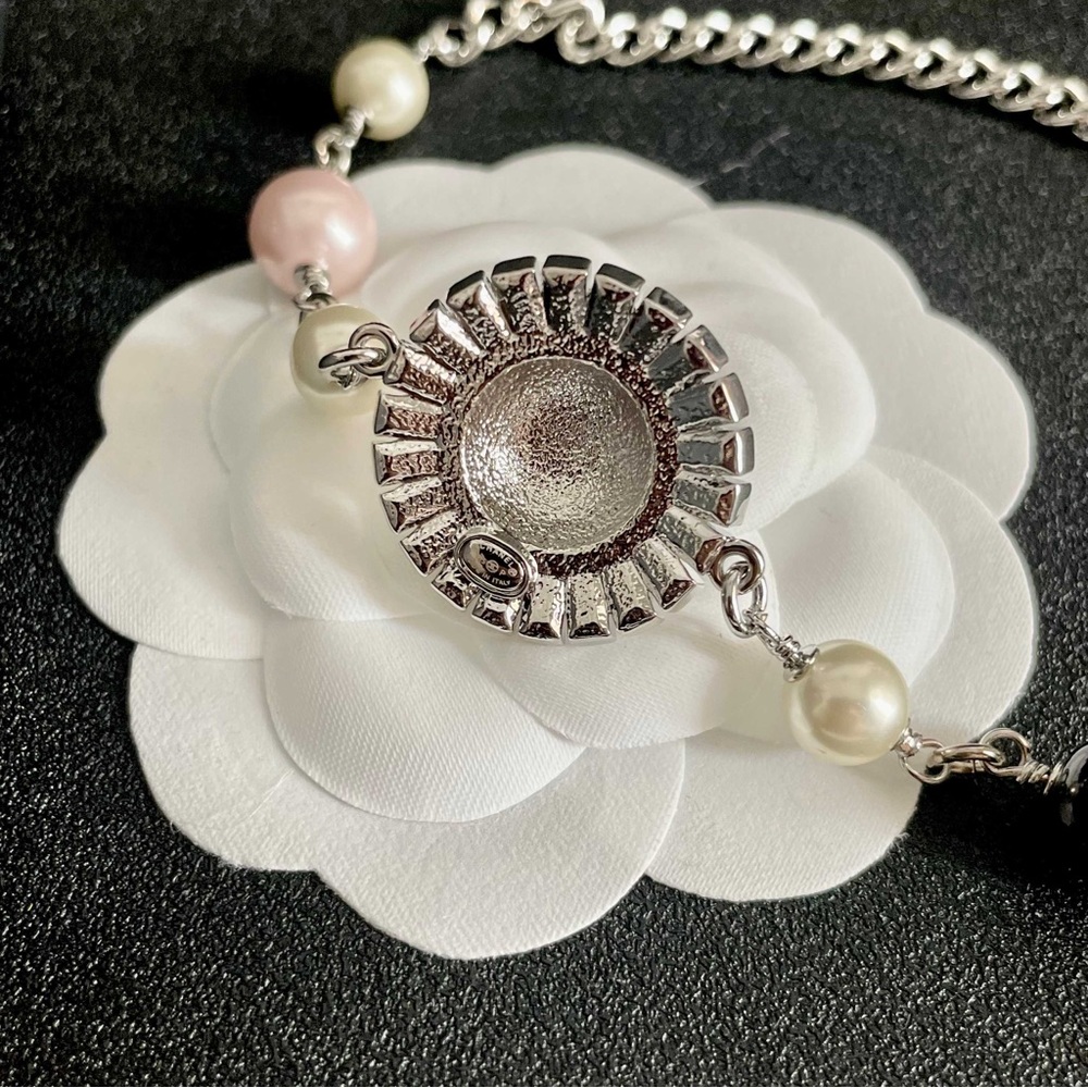 CHANEL Silver and Black Pearl Necklace - Picture 8 of 8
